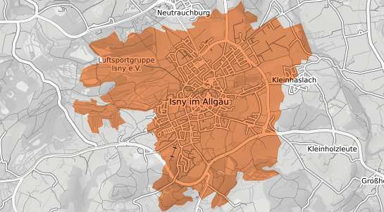 Mietspiegelkarte Isny im Allg&auml;u Isny